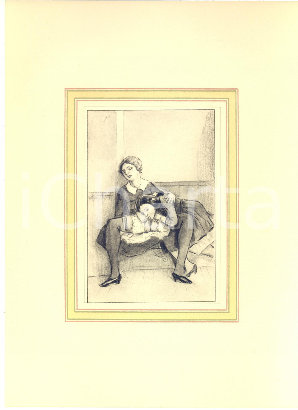 1930 ca VINTAGE EROTIC Lesbian couple having sex (1) - Engraving 20x28 cm  Stampa originale d'epoca, montata su passepartout in cartoncino.CONDIZIONI: GFORMATO: 20x28 cm (cartoncino); 12x19 cm (stampa)    originale e autentica 1