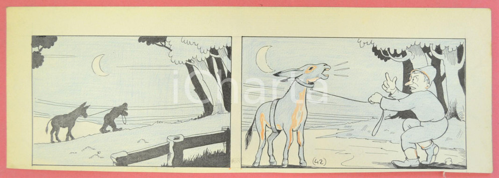 1950 ca DUTCH COMIC by A. REUVERS Original comic strip n.42 - ORIGINAL ART Striscia a fumetti d'epoca, originale e autentica. Disegno originale a china di A. Reuvers.EDITORE: Omnium PressCONDIZIONI: FAIRDIMENSIONI: 32x11 cm    originale e autentica 1