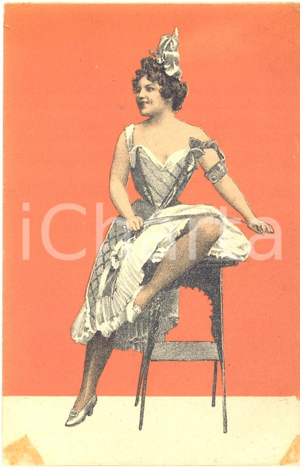 1910 ca BEAUTIES Lady holding a whip - Old postcard  Cartolina postale d'epoca, non viaggiata.CONDIZIONI: FAIR (ingiallimenti angolari)FORMATO: FP    originale e autentica 1