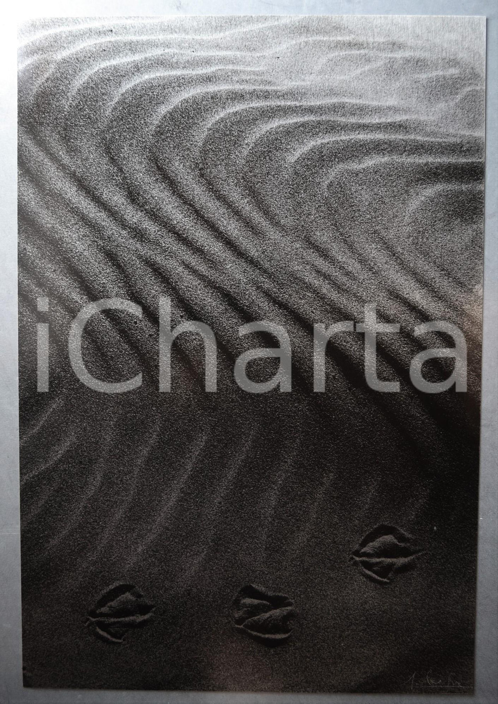 1976 Lucien CLERGUE - Sables de Camargue - Aluminographie originale *SIGNED 7/50 Alluminografia originale di Lucien Clergue, autografata al recto e al verso dall'artista, dal titolo originale "Sables de Camargue".Tiratura limitata di 50 esemplari, il presente &egrave; il 7/50.La lastra era in origine parte del portfolio "Camargue Secr&egrave;te", editore Pierre Belfond (Paris).  GOOD/buono  Formato: 38x55 cm originale e autentica 1