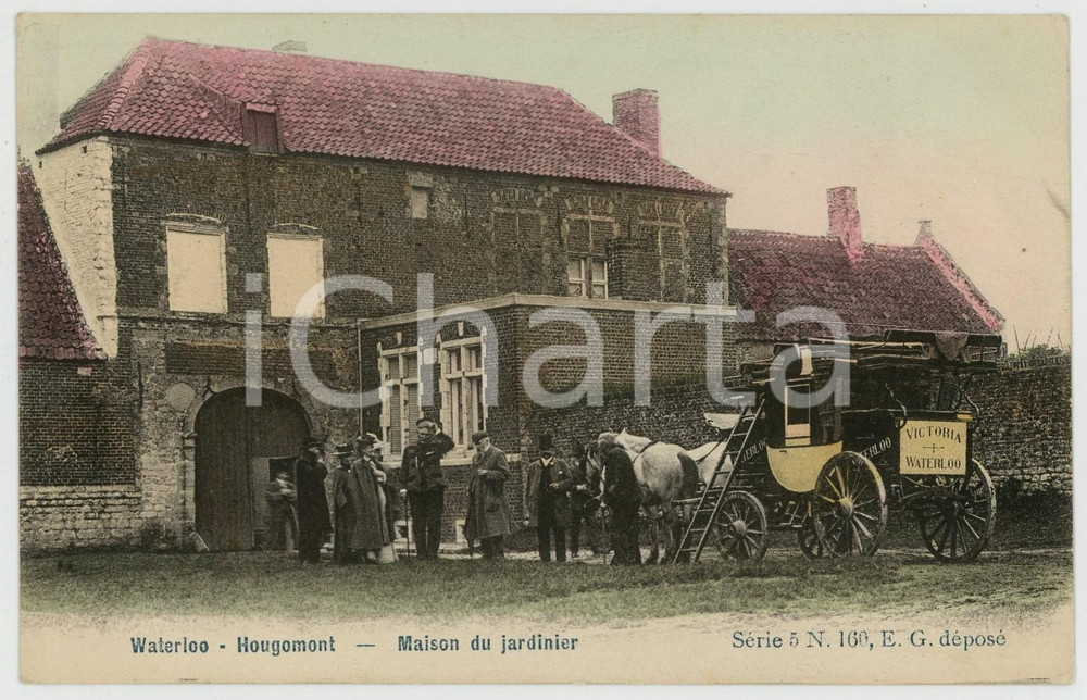 1900 ca WATERLOO (B) Château Hougoumont - Maison du jardinier *Postcard  Cartolina postale d'epoca, non viaggiata. Didascalia a matita di epoca recente al verso. GOOD/buono  Formato: 14x9 cm originale e autentica 1