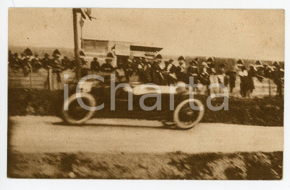 1920 ca AUTOMOBILISMO Antonio ASCARI su ALFA ROMEO a più di 200 km/h - Cartolina  Cartolina postale d'epoca, scritta ma non viaggiata.CONDIZIONI: G (ma lievi piegature)    originale e autentica 1