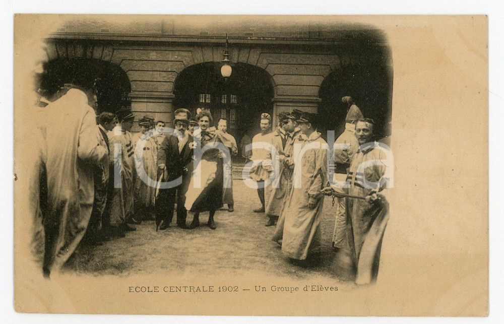 1902 PARIS - ECOLE CENTRALE Un groupe d'Elèves - GOLIARDIE - Cartolina FP NV  Cartolina postale d'epoca, non viaggiata.CONDIZIONI: FFORMATO: FP    originale e autentica 1