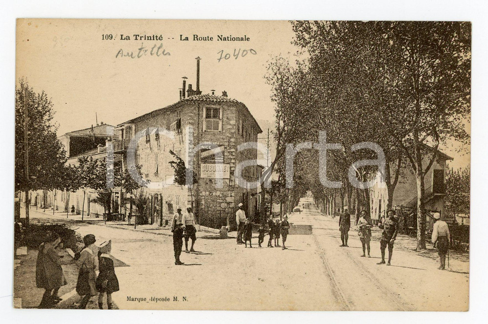 1920 ca LA TRINITÉ (F) La Route Nationale - Carte postale FP VG  Cartolina postale d'epoca, viaggiata.CONDIZIONI: FFORMATO: FP    originale e autentica 1