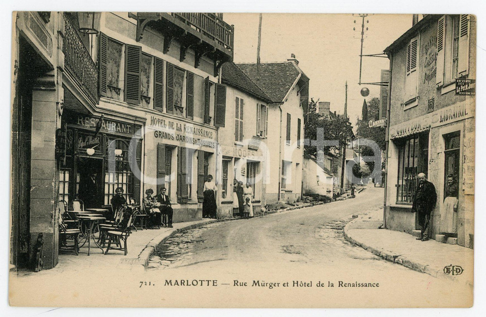 1920 ca MARLOTTE (F) Rue Murger et Hotel de la Renaissance - Carte postale FP NV  Cartolina postale d'epoca, non viaggiata.CONDIZIONI: FFORMATO: FP    originale e autentica 1
