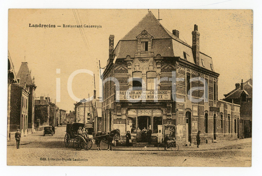 1920 ca LANDRECIES (F) Restaurant Genevrois - Carte postale FP NV  Cartolina postale d'epoca, non viaggiata.CONDIZIONI: FFORMATO: FP    originale e autentica 1