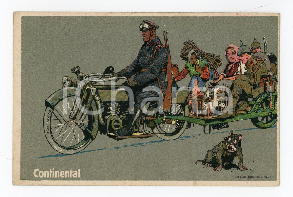 1915 ca HANNOVER - CONTINENTAL Caoutchouc und gutta - Cartolina ILLUSTRATA FP VG  Cartolina postale d'epoca, non viaggiata.CONDIZIONI: FAIRFORMATO: FP    originale e autentica 1