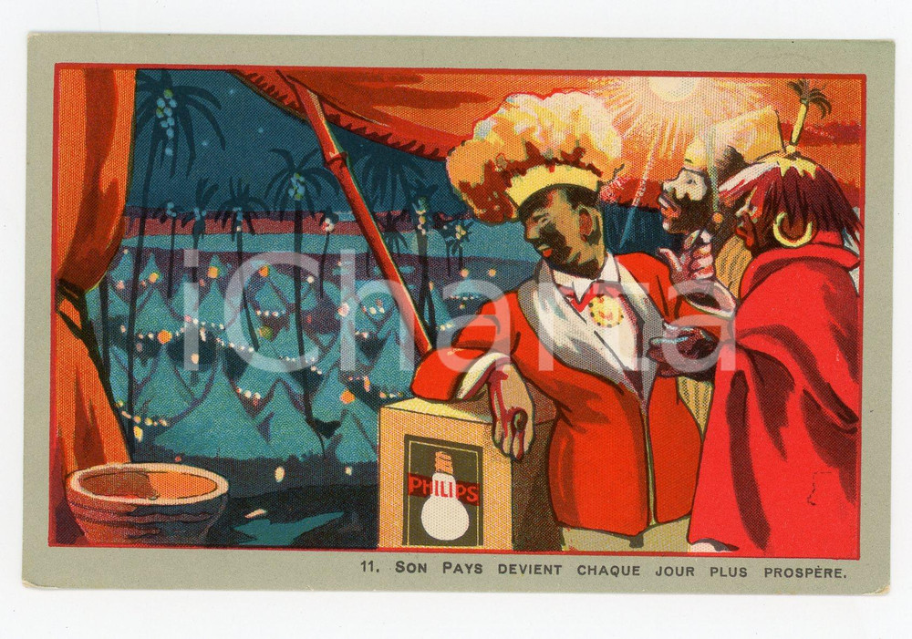 1925ca Lampes PHILIPS Son Pays devient chaque jour plus prospére - Carte postale  Cartolina d'epoca, non viaggiata.CONDIZIONI: FAIRFORMATO: FP    originale e autentica 1