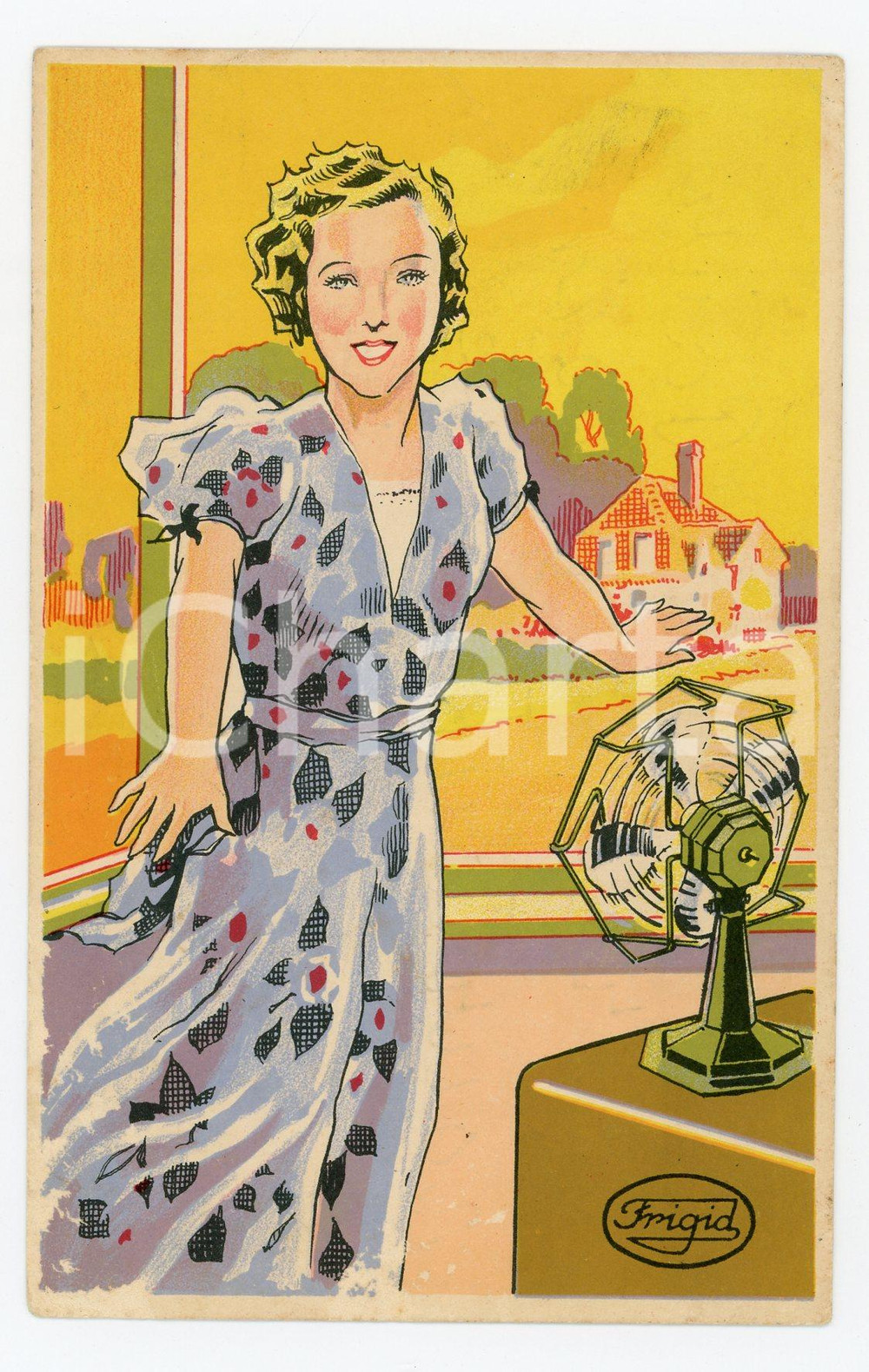 1925 ca FRIGID Ventilateur électrique - Illustrated postcard FP NV  Cartolina postale d'epoca, non viaggiata ma con nota manoscritta al verso.CONDIZIONI: POOR (lievi abrasioni al verso)FORMATO: FP    originale e autentica 1