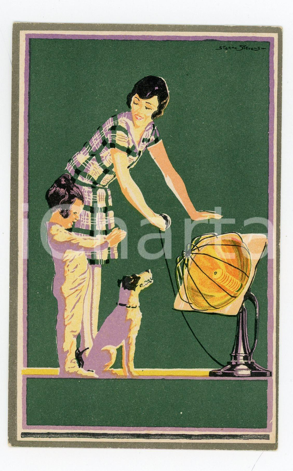 1925ca PARIS Radiateur électrique - Ill. by Lawrence STERNE STEVENS Postcard  Cartolina postale d'epoca, non viaggiata.CONDIZIONI: GFORMATO: FP    originale e autentica 1