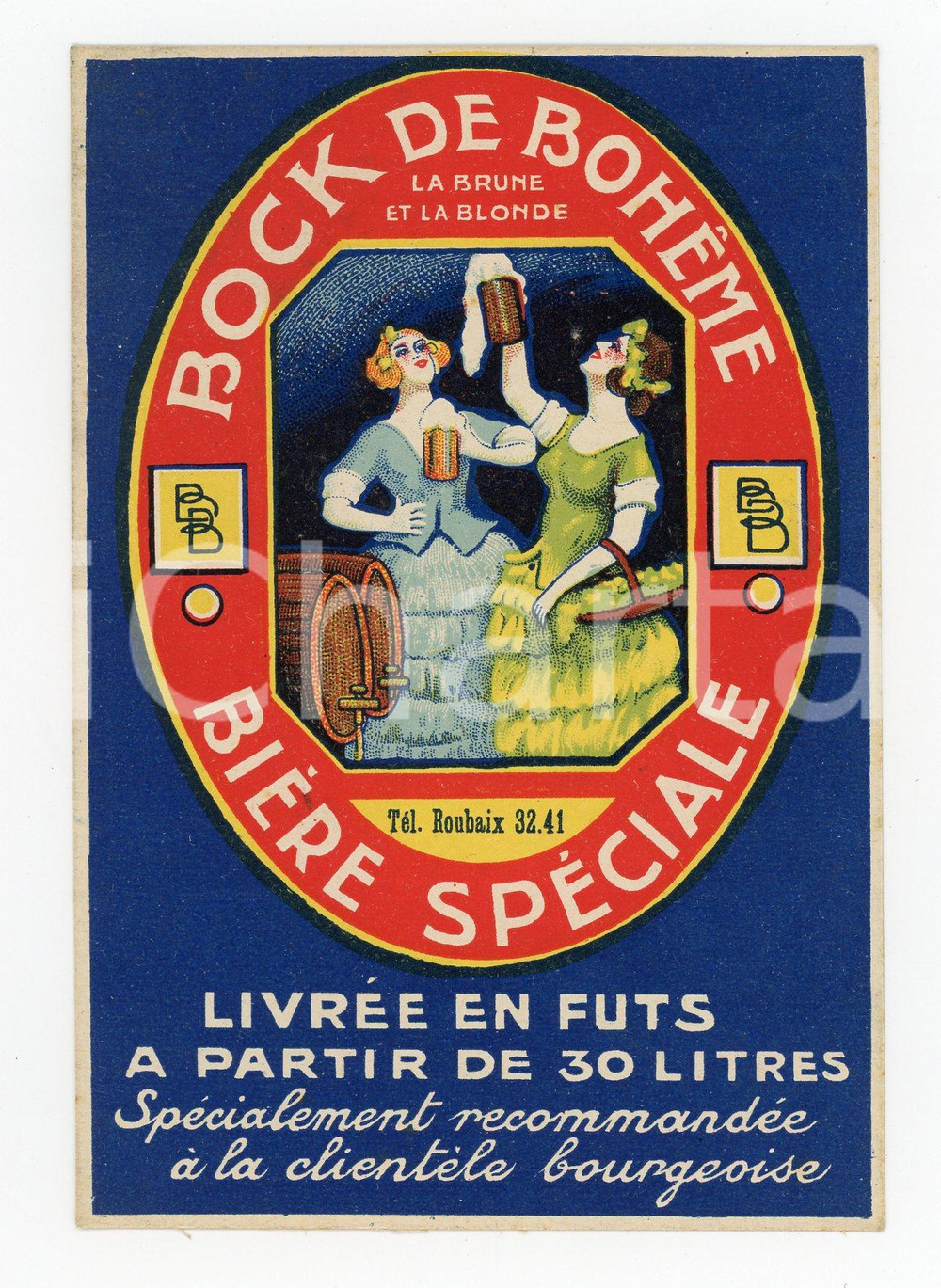 1910ca HEM-LANNOY Bière BOCK DE BOHEME Brasseur B. BRABANT Carte postale FP NV  Cartolina postale d'epoca, non viaggiata.CONDIZIONI: FFORMATO: FP    originale e autentica 1