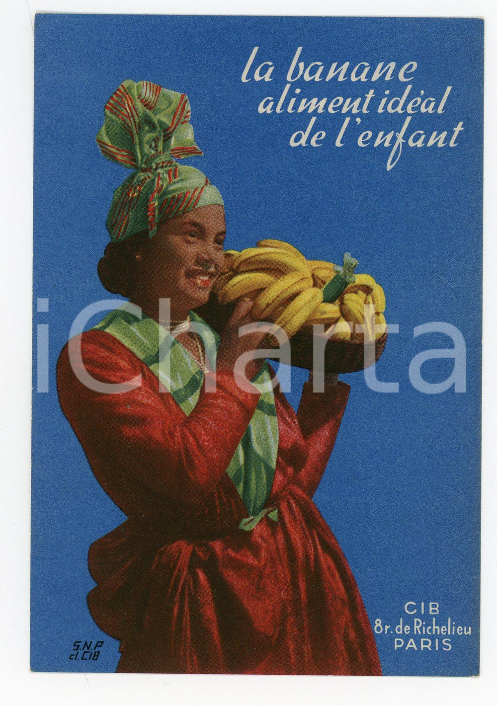 1920 ca PARIS - CIB La banane aliment idÃ¨al de l'enfant - Carte Postale FP NV  Cartolina postale d'epoca, non viaggiata.CONDIZIONI: FAIRFORMATO: FP    originale e autentica 1
