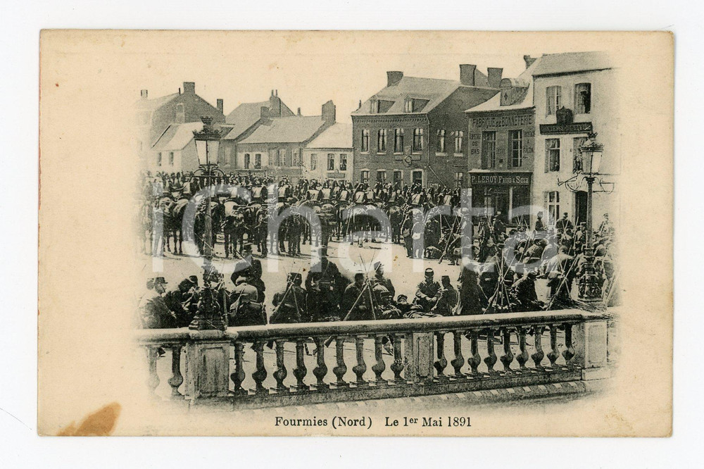 1910 ca FOURMIES (FRANCE) Le 1er Mai 1891 - Carte Postale FP NV  Cartolina postale d'epoca, non viaggiata.CONDIZIONI: FFORMATO: FP    originale e autentica 1