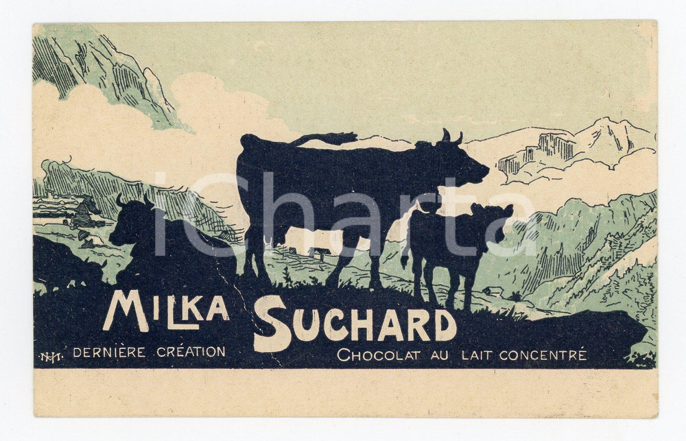 1900 ca MILKA SUCHARD Chocolat au lait concentré - ILLUSTRATED Postcard FP NV  Cartolina postale d'epoca, viaggiata.CONDIZIONI: FAIRFORMATO: FP    originale e autentica 1