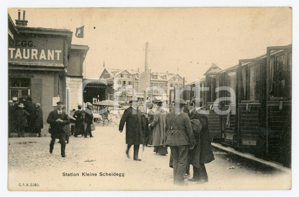 1909 KLEINE SCHEIDEGG (CH) Station *Carte Postale FP VG  Cartolina postale d'epoca, viaggiata.CONDIZIONI: FFORMATO: FP    originale e autentica 1