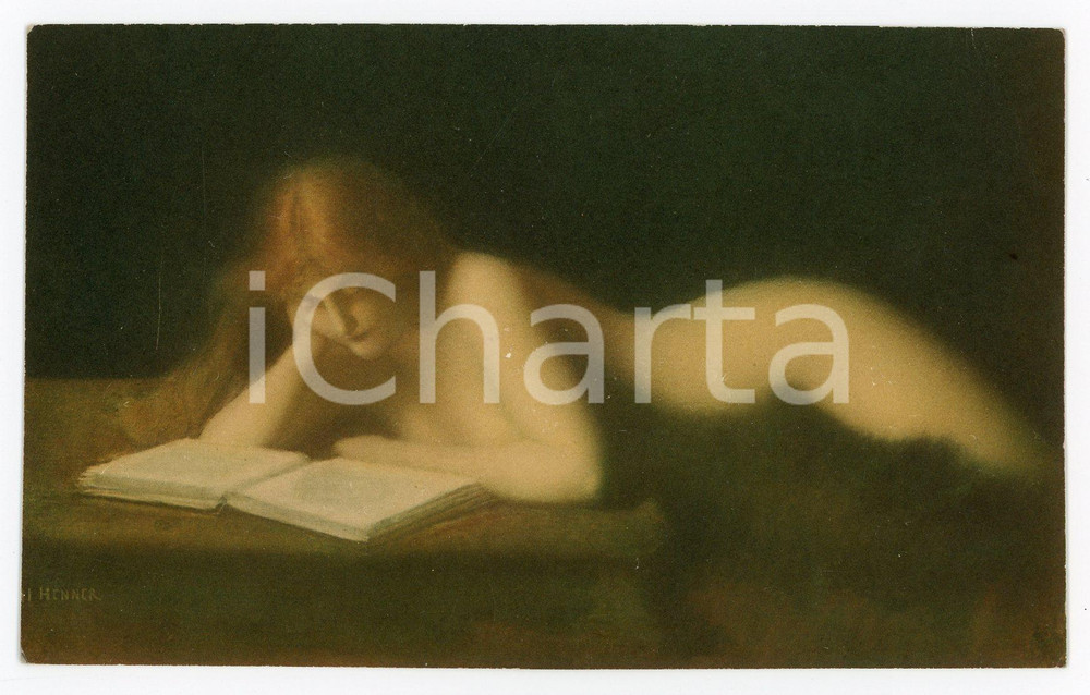 1910 ca PARIS - LOUVRE La liseuse de Jean Jacques HENNER - Cartolina FP NV  Cartolina postale d'epoca, non viaggiata.CONDIZIONI: FFORMATO: FP    originale e autentica 1