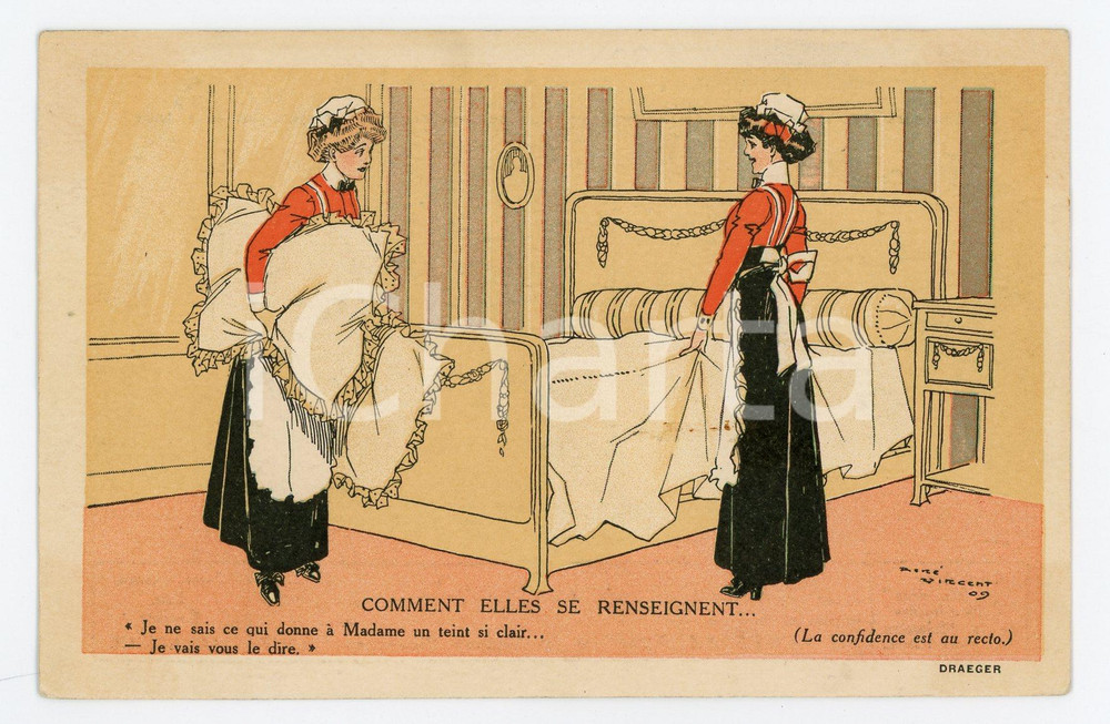 1909 PARIS Crème Malaceine - Illustration by René VINCENT Postcard FP NV  Cartolina postale d'epoca, non viaggiata.CONDIZIONI: fairFORMATO: FP    originale e autentica 1