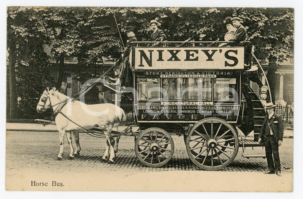 1910 LONDON - LGOC London General Omnibus Company - Horse bus - Postcard FP VG  Cartolina d'epoca, viaggiata.CONDIZIONI: FAIRFORMATO: FP    originale e autentica 1