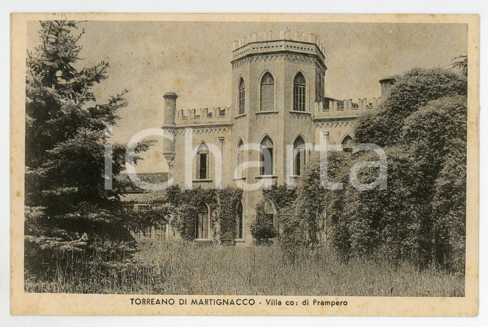 1943 MARTIGNANO Frazione TORREANO Villa di Prampero - Cartolina FP VG  Cartolina postale d'epoca, viaggiata.CONDIZIONI: fairFORMATO: FP    originale e autentica 1