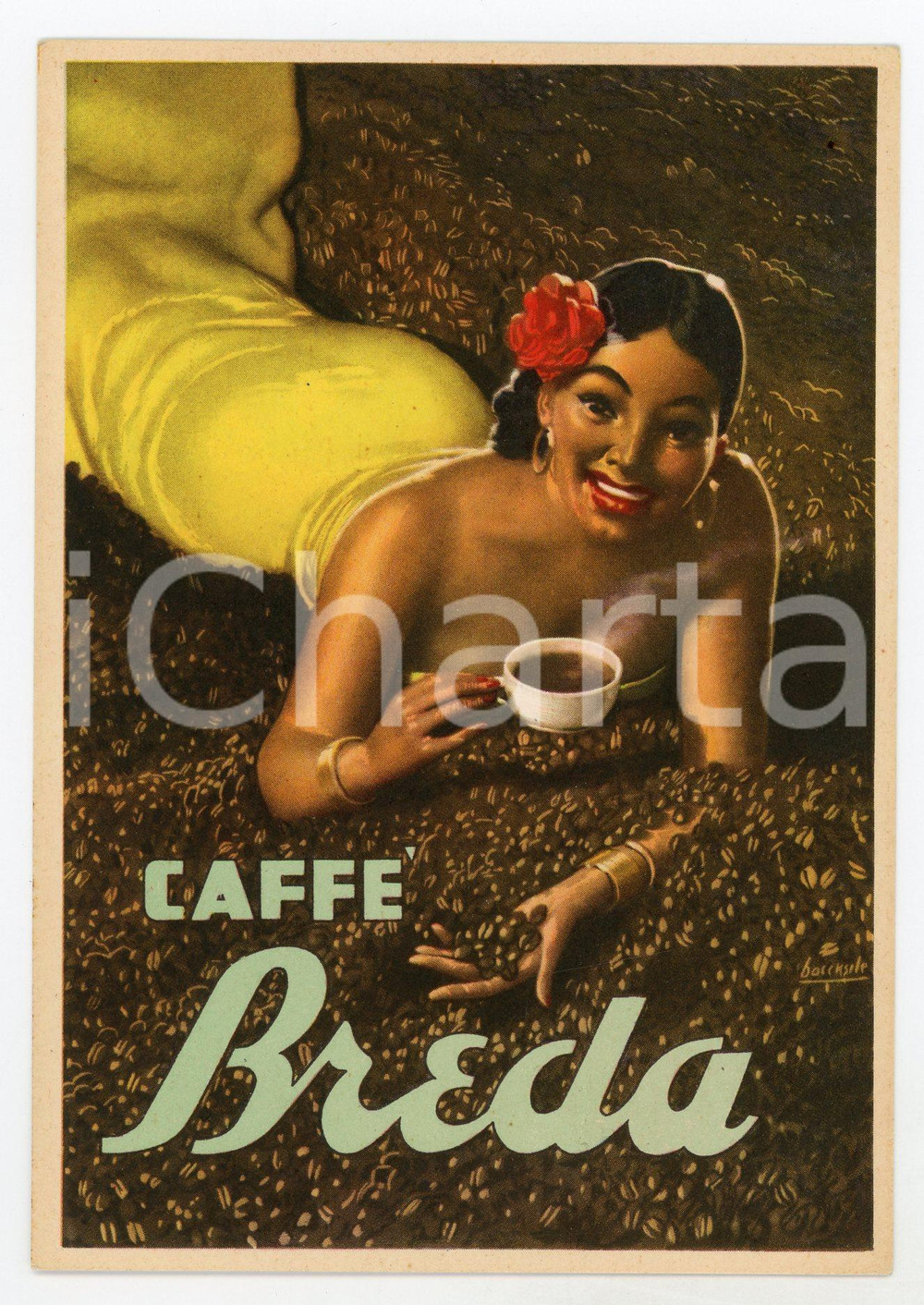 1930 ca PADOVA Caffè BREDA Illustrazione di Gino BOCCASILE - Cartolina FG NV  Cartolina postale d'epoca, non viaggiata.CONDIZIONI: FAIRFORMATO: FG    originale e autentica 1