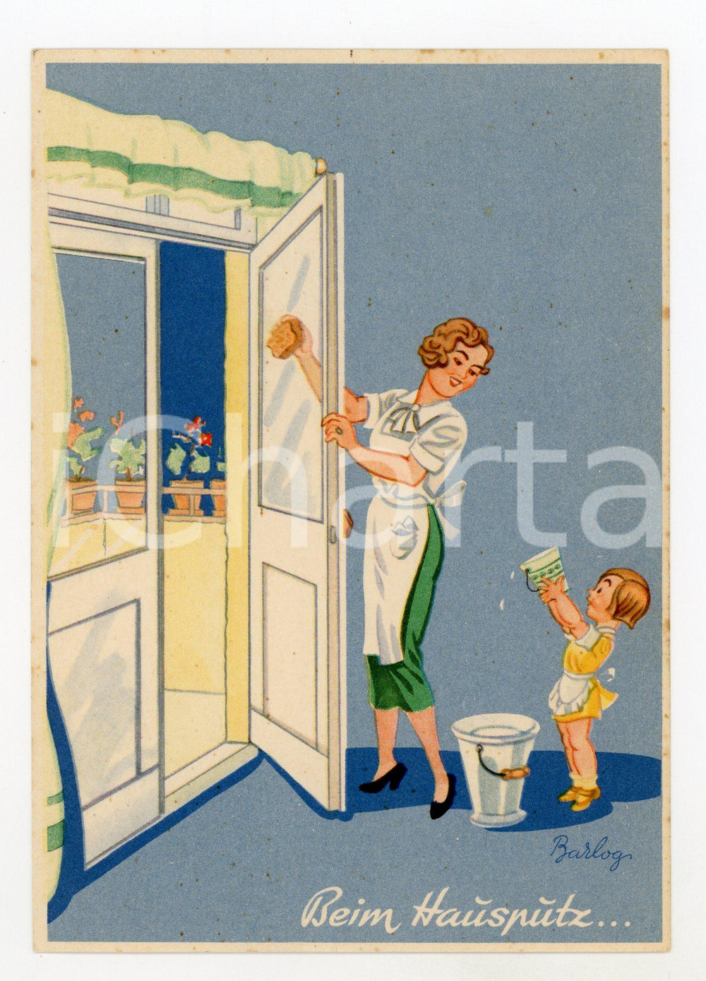 1930ca AGFA VISKOSE SCHWAMM Illustrated by Ferdinand BARLOG Postcard FG NV  Cartolina postale d'epoca, non viaggiata.CONDIZIONI: fairFORMATO: FG    originale e autentica 1