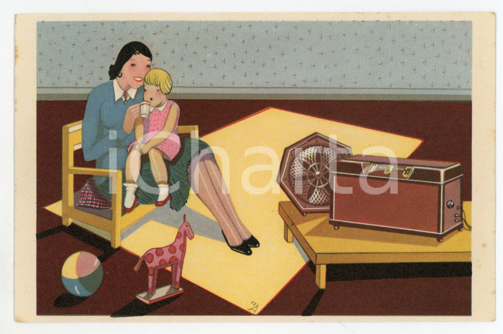 1920ca PHILIPS RADIO Apparecchio di Classe 2511 - Cartolina ILLUSTRATA FP NV  Cartolina postale d'epoca, non viaggiata.CONDIZIONI: FAIRFORMATO: FP    originale e autentica 1