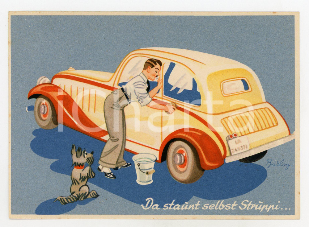 1930 ca AGFA VISKOSE SCHWAMM Illustrated by Ferdinand BARLOG Postcard FG NV  Cartolina postale d'epoca, non viaggiata.CONDIZIONI: fairFORMATO: FG    originale e autentica 1