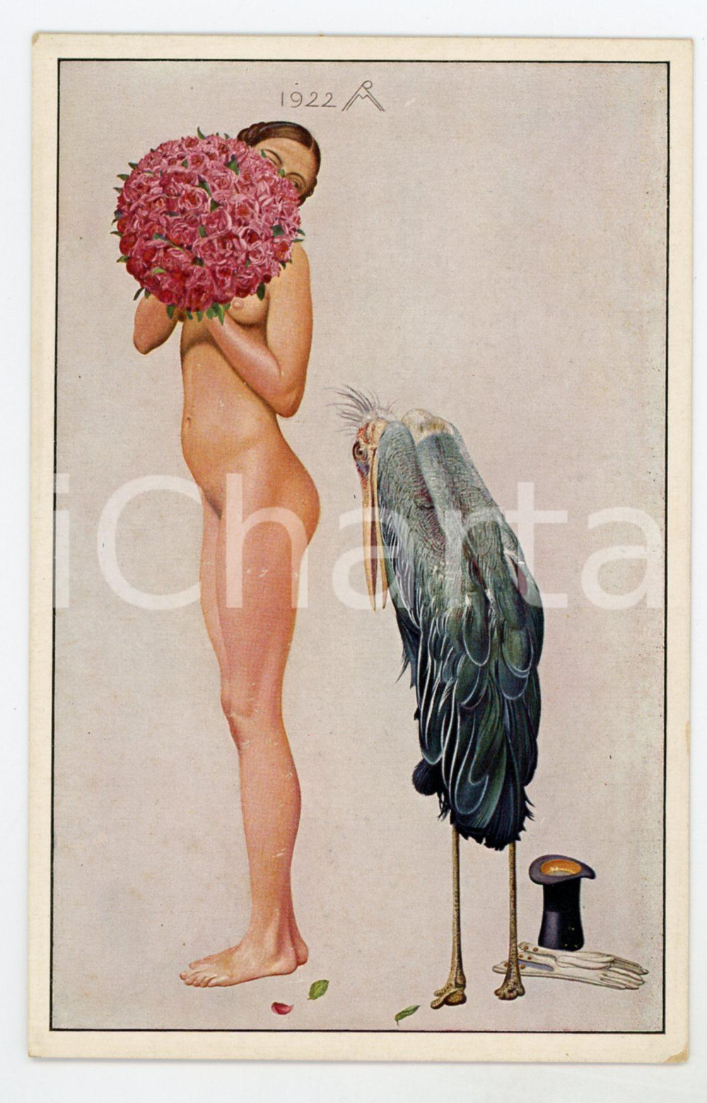 1922 Artist Richard MÜLLER - Bent on Marrying - Nude woman - Postcard  Cartolina postale d'epoca, non viaggiata.CONDIZIONI: GFORMATO: FP    originale e autentica 1