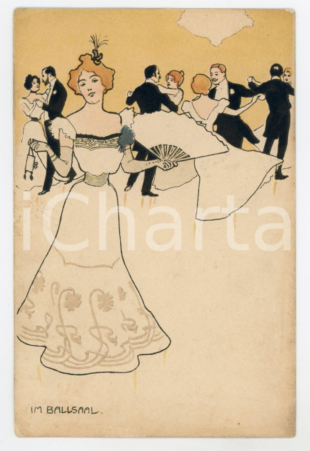 1899 AUSTRIA  - M. MUNCK - Serie "The Viennese" - Im Ballsaal *Postcard  Cartolina postale d'epoca, viaggiata. GOOD/buono  Formato: 9x14 cm originale e autentica 1