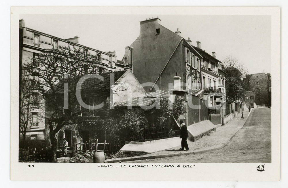 1930 ca PARIS MONTMARTRE Cabaret du LAPIN A GILL *Carte postale  Cartolina postale d'epoca, non viaggiata. GOOD/buono  Formato: 14x9 cm originale e autentica 1
