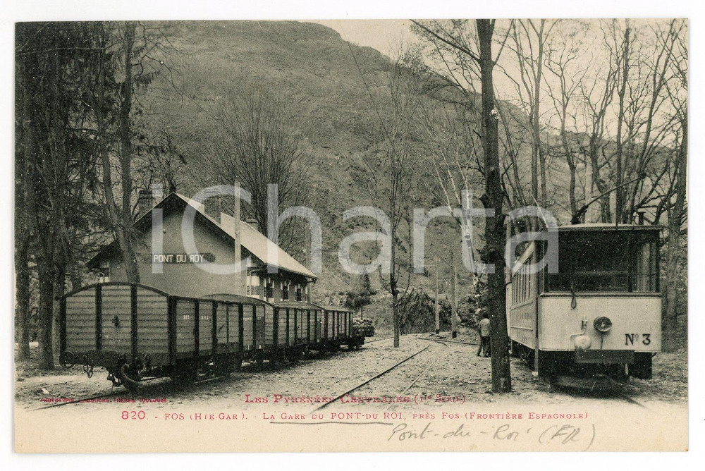 1910 ca PONT-DU-ROI (Pyrénées Centrales) - La Gare - Carte postale RARE train  Cartolina postale d'epoca, non viaggiata. GOOD/buono  Formato: 14x9 cm originale e autentica 1