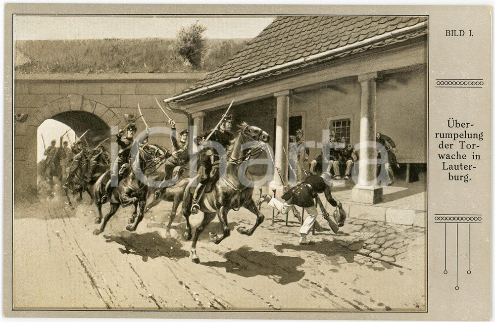 1920 ca DEUTSCHLAND Überrumpelung der torwache in Lauterburg - Postcard BILD I  Cartolina postale d'epoca, non viaggiata. GOOD/buono  Formato: FP originale e autentica 1
