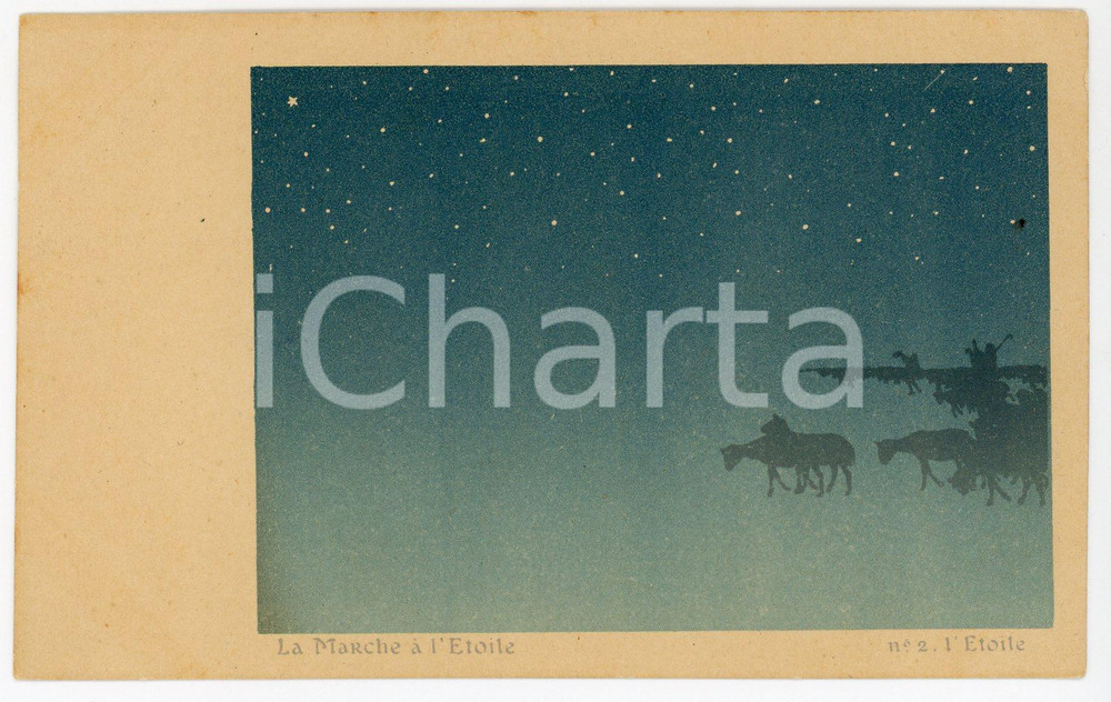 Cartolina originale da collezione 1900 ca LA MARCHE Ã€ L Ã‰TOILE 2 Tableau  L Ã©toile  Carte postale ILLUSTRÃ‰E FP 1