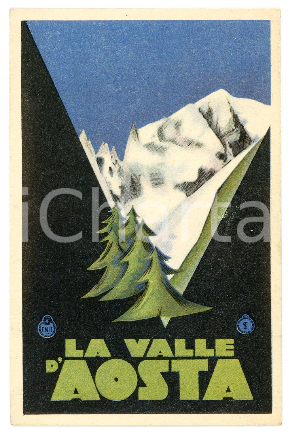 1925 ca ENIT - LA VALLE D'AOSTA Cartolina illustrata FP NV  Cartolina postale d'epoca, non viaggiata.CONDIZIONI: GFORMATO: FP    originale e autentica 1