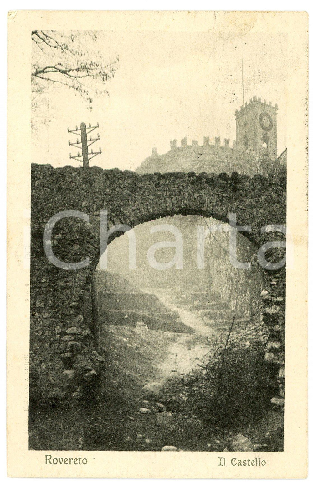 1929 ROVERETO (TN) Il Castello - Cartolina FP VG  Cartolina postale d'epoca, viaggiata.CONDIZIONI: GFORMATO: FP    originale e autentica 1