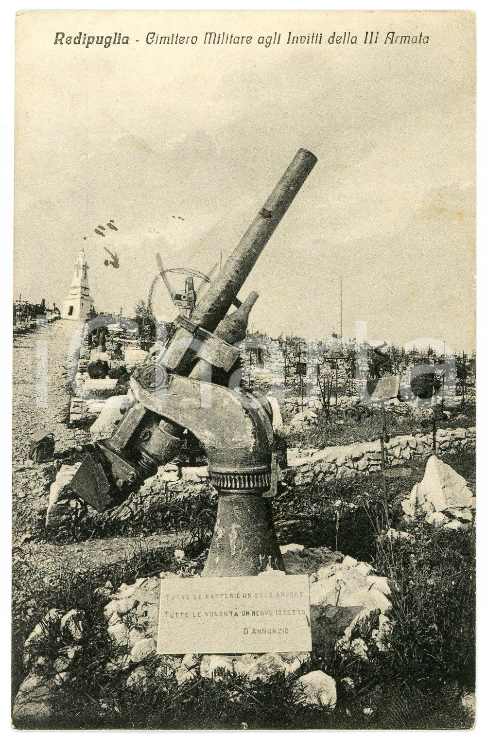 1930 REDIPUGLIA (GO) Cimitero militare agli invitti della III Armata - Cartolina  Cartolina postale d'epoca,  viaggiata.CONDIZIONI: GFORMATO: FP    originale e autentica 1