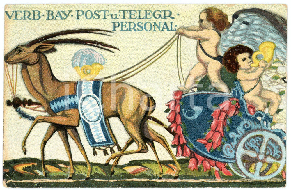 1914 GERMANY Deutsche Reichspost ILLUSTRATED Postcard FP VG Cartolina postale d'epoca, viaggiata. FAIR/discreto Lievi smussature agli angoli, piegatura all'angolo inferiore sinistro Formato: 14x9 originale e autentica 1
