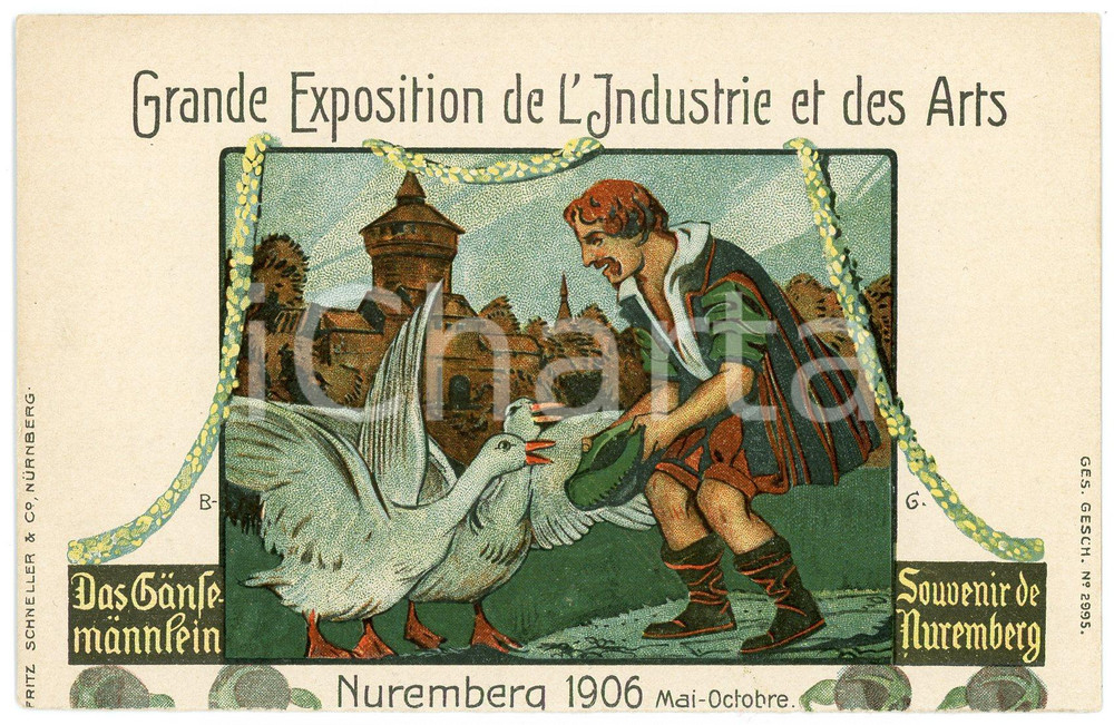 1906 EXPO NUREMBERG Artist Hermann BEK-GRAN - Das ganze Männlein *Postcard Cartolina postale d'epoca, non viaggiata.FORMATO: FPCONDIZIONI: G    originale e autentica 1