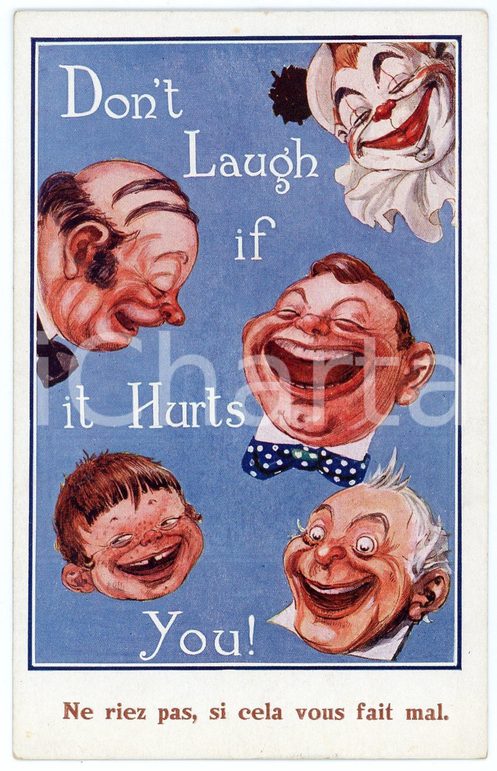 1910 ca HUMOUR Don't laugh if it hurts you! - ILLUSTRATED Postcard FP NV  Cartolina postale d'epoca, non viaggiata.CONDIZIONI: GFORMATO: FP    originale e autentica 1