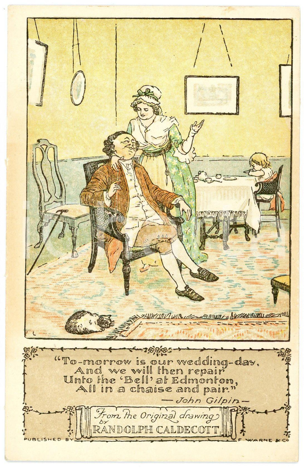 1915ca RANDOLPH CALDECOTT'S PICTURES John Gilpin (4) - Postcard FP NV  Cartolina postale d'epoca, non viaggiata.CONDIZIONI: GOODFORMATO: FP    originale e autentica 1
