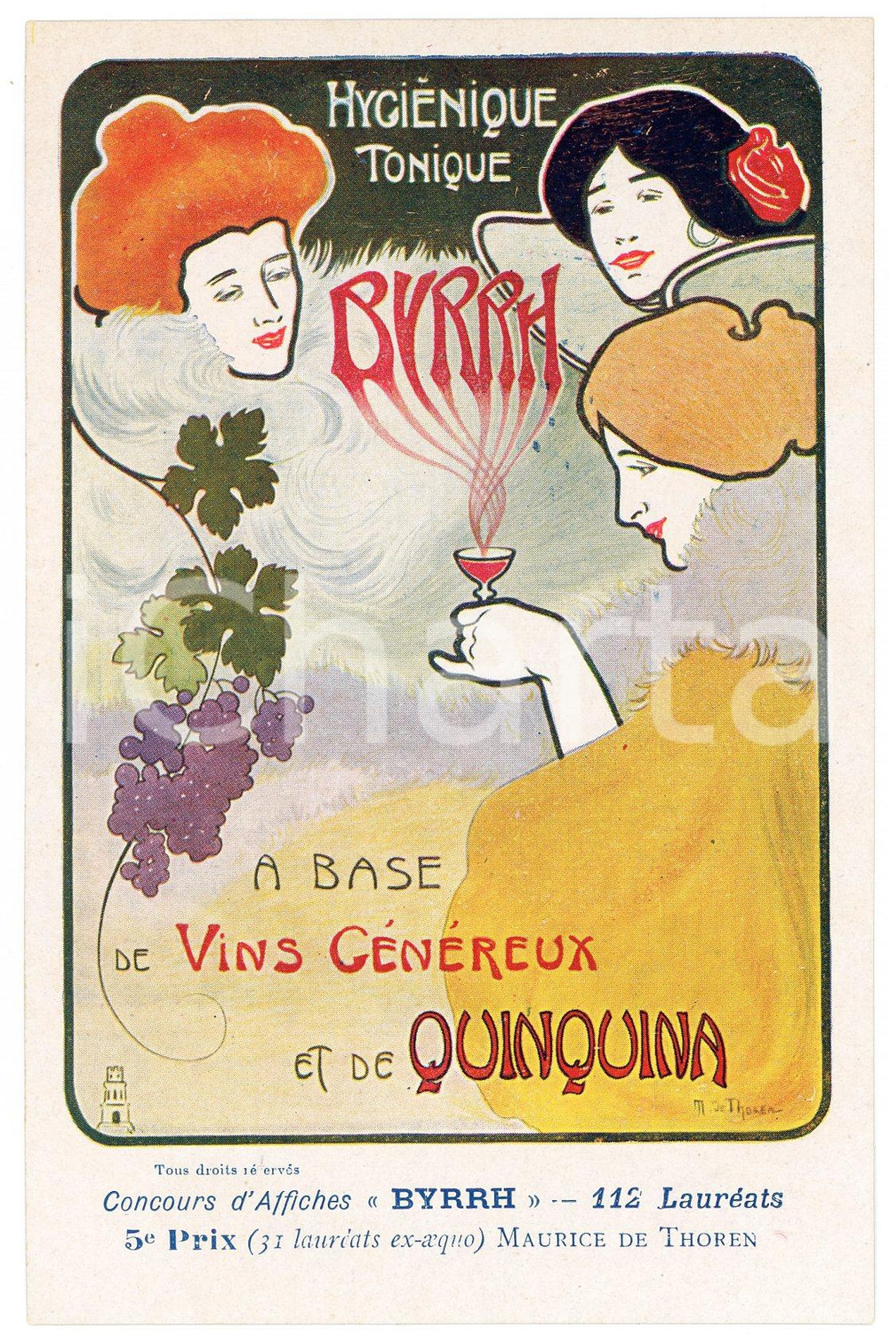 1910ca BYRRH Tonique hygienique Illustration by Maurice DE THOREN Carte Postale  Cartolina postale d'epoca, non viaggiata.CONDIZIONI: FAIRFORMATO: FP    originale e autentica 1