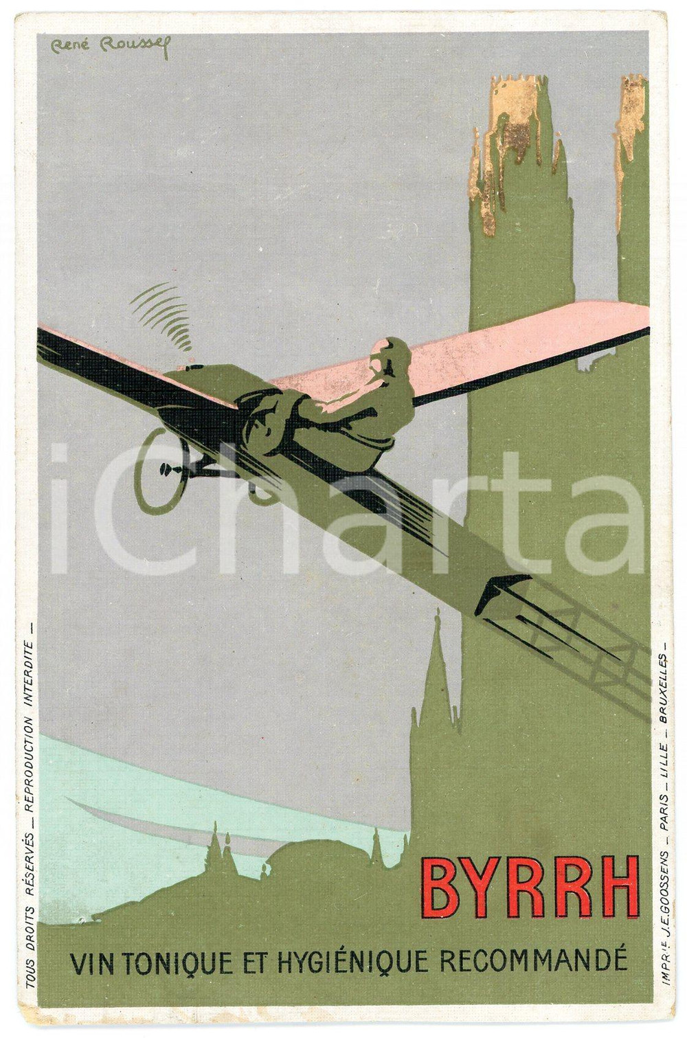 1910ca BYRRH Tonique hygienique - Illustration by René ROUSSEL Carte Postale FP  Cartolina postale d'epoca, non viaggiata.CONDIZIONI: FAIR (smussature agli angoli)FORMATO: FP    originale e autentica 1