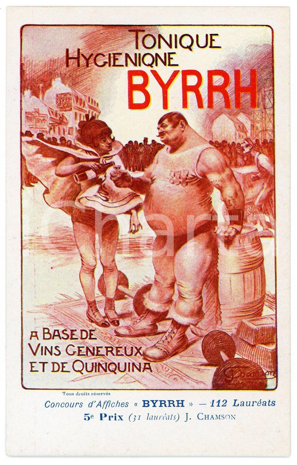 1910ca BYRRH Tonique hygienique - Illustration by J. CHAMSON Carte Postale FP  Cartolina postale d'epoca, non viaggiata.CONDIZIONI: FAIRFORMATO: FP    originale e autentica 1