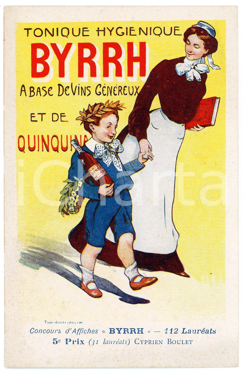 1910ca BYRRH Tonique hygienique - Illustration by Cyprien BOULET Carte Postale  Cartolina postale d'epoca, non viaggiata.CONDIZIONI: FAIRFORMATO: FP    originale e autentica 1