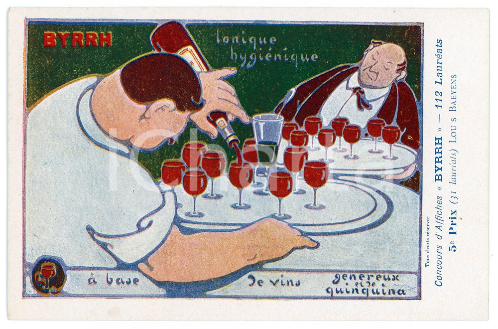 1910ca BYRRH Tonique hygienique - Illustration by Louis BAEYENS Carte Postale FP  Cartolina postale d'epoca, non viaggiata.CONDIZIONI: FAIRFORMATO: FP    originale e autentica 1