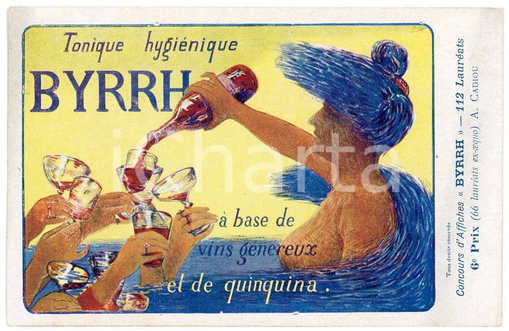 1910ca BYRRH Tonique hygienique Illustration by A. CADIOU Carte Postale FP NV  Cartolina postale d'epoca, non viaggiata.CONDIZIONI: FAIRFORMATO: FP    originale e autentica 1