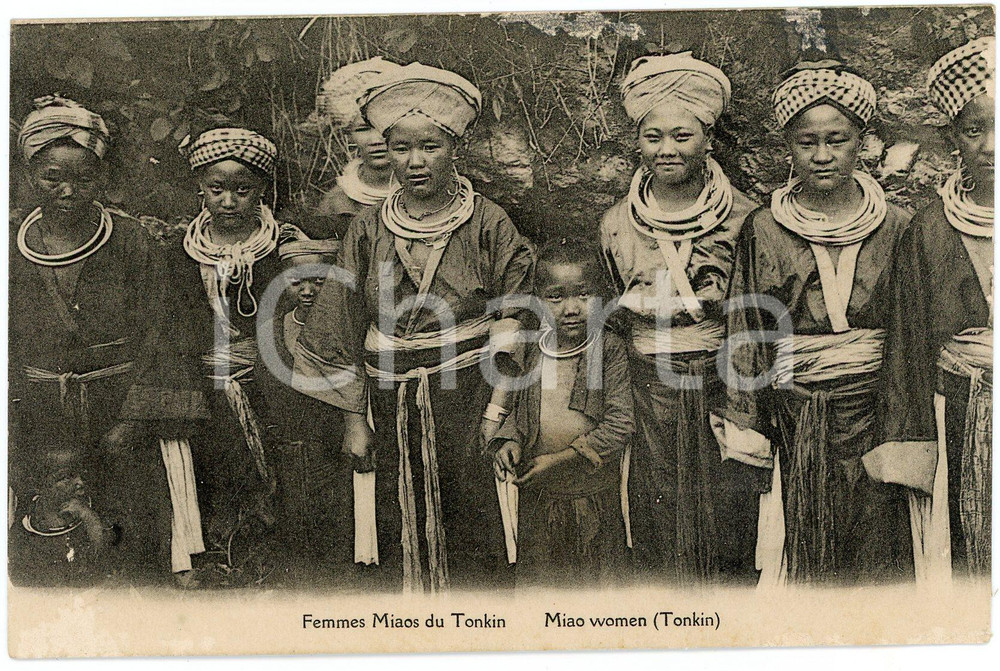 1910 ca TONKIN (INDOCHINE, VIETNAM) Femmes MIAOS - Carte postale  Cartolina postale d'epoca, non viaggiata.CONDIZIONI: GFORMATO: FPEDITORE: Mission Etrang&egrave;re de Paris    originale e autentica 1