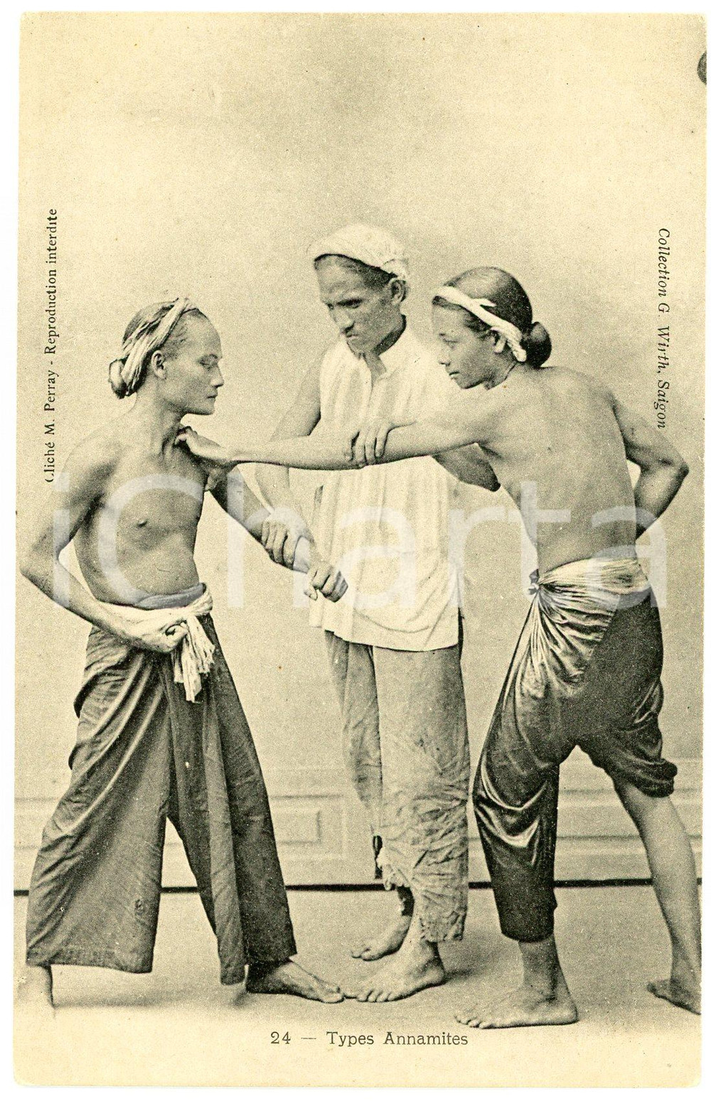 1905 ca SAIGON (VIETNAM) Types annamites - Postcard INDOCHINE FRANÇAISE Cartolina postale d'epoca, non viaggiata.CONDIZIONI: GFORMATO: FP    originale e autentica 1