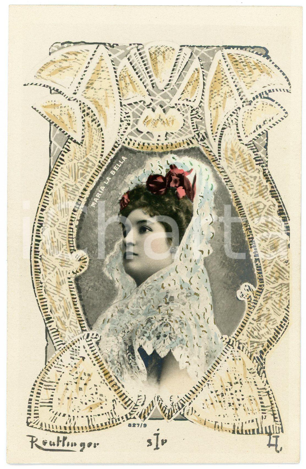 1900 ca ESPAÑA Maria La Bella - Artista cupletista - Old postcard  Cartolina postale d'epoca, non viaggiata.CONDIZIONI: GFORMATO: FP    originale e autentica 1