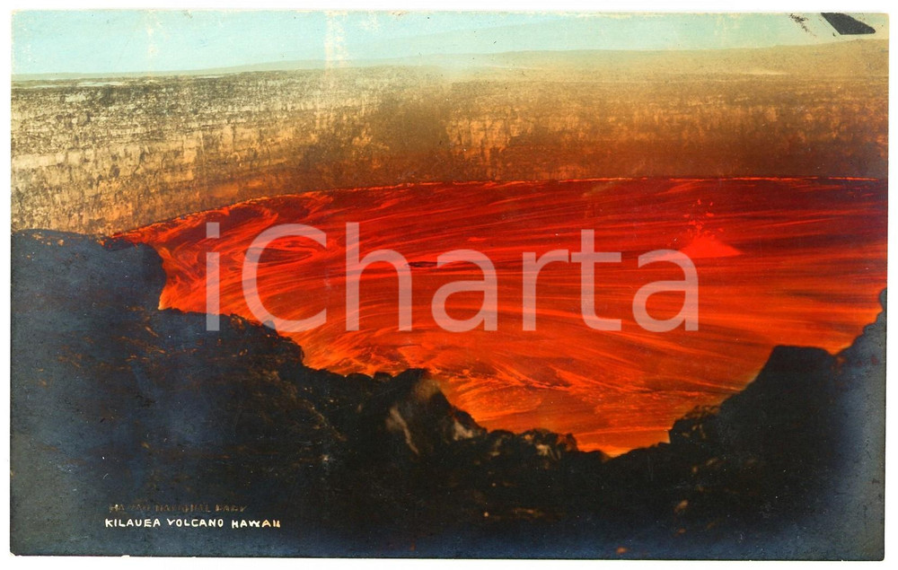1920 ca HAWAII National Park - KILAUEA Volcano -  Original old postcard  Cartolina postale d'epoca, non viaggiata.CONDIZIONI: GFORMATO: FP    originale e autentica 1